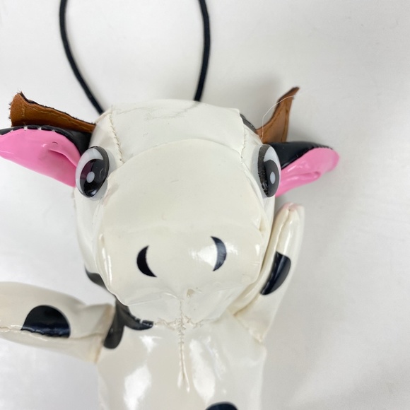 Vinyl Holstein Cow Plush Backpack Accessory Raindear TM Raincoat Collector 6" - Picture 7 of 7